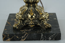 Load image into Gallery viewer, Golden Acanthus Table Lamp with Center Gem