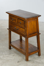 Load image into Gallery viewer, Solid Wood Three Drawer End Table with Shelf Rustic Traditional Nightstand