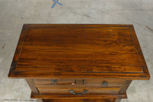 Load image into Gallery viewer, Solid Wood Three Drawer End Table with Shelf Rustic Traditional Nightstand