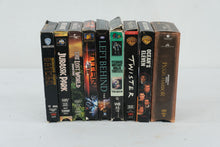 Load image into Gallery viewer, Vintage VHS Movie Lot 9 Batman Jurassic Park TMNT Twister Pearl Harbor Titan AE