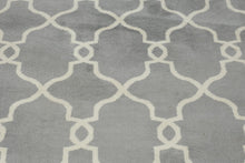 Load image into Gallery viewer, Adana Collection Gray Trellis Area Rug 5 x 7 Machine Made