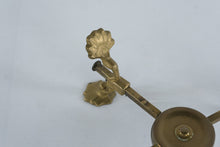 Load image into Gallery viewer, Vintage Brass Adjustable Trivet Stand | Ornate Folding Hot Pot Stand | Shell Motif Feet | 9” Square x 3” Tall