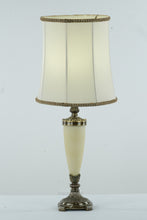 Load image into Gallery viewer, Alabaster and Brass Table Lamp