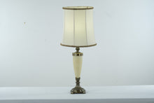 Load image into Gallery viewer, Alabaster and Brass Table Lamp