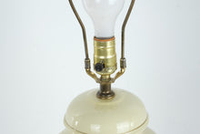 Load image into Gallery viewer, Cream Ceramic Ginger Jar Table Lamp Brass Pagoda Base 26 Inch
