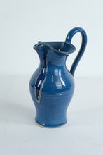 Load image into Gallery viewer, Handcrafted Studio Pottery Blue Glazed Pitcher β Signed A. Smith β85 β Artisan Ceramic Jug