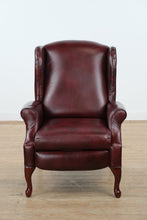 Load image into Gallery viewer, Alsace Burgundy Leather Wingback Recliner by Lane Furniture
