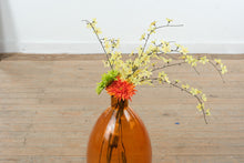 Load image into Gallery viewer, Amber Glass Floor Vase Large 24 Inch Hand Blown Style Mid Century