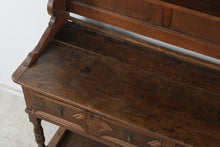 Load image into Gallery viewer, Oak Welsh-Style Potboard Dresser with Plate Rack and Spice Cupboards
