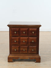 Load image into Gallery viewer, American Drew Solid Wood Three-Drawer Nightstand in Rich Brown Finish
