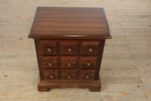Load image into Gallery viewer, American Drew Solid Wood Three-Drawer Nightstand in Rich Brown Finish
