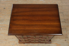 Load image into Gallery viewer, American Drew Solid Wood Three-Drawer Nightstand in Rich Brown Finish