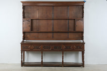 Load image into Gallery viewer, Oak Welsh-Style Potboard Dresser with Plate Rack and Spice Cupboards