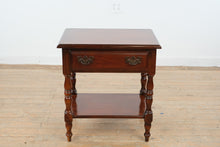 Load image into Gallery viewer, Vintage American Drew Traditional One Drawer Side Table with Turned Legs