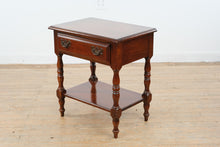 Load image into Gallery viewer, Vintage American Drew Traditional One Drawer Side Table with Turned Legs