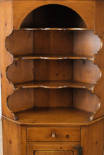 Load image into Gallery viewer, Drexel American Traditional Pine Corner Cabinet Tall Storage Display Unit