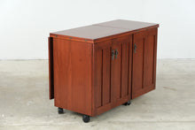 Load image into Gallery viewer, Amish Made Cherry Sewing Machine Cabinet with Fold Out Work Surface - Online Only