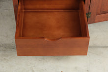 Load image into Gallery viewer, Amish Made Cherry Sewing Machine Cabinet with Fold Out Work Surface - Online Only