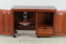 Load image into Gallery viewer, Amish Made Cherry Sewing Machine Cabinet with Fold Out Work Surface - Online Only