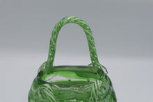 Load image into Gallery viewer, Block Crystal Angelina Green Glass Handbag Vase With Box