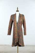 Load image into Gallery viewer, Vintage Anokhi India Quilted Block Print Cotton Long Jacket Coat Size M