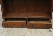 Load image into Gallery viewer, Antique Walnut Open Bookcase with Adjustable Shelves and Drawers