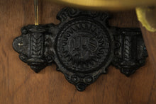 Load image into Gallery viewer, Antique German Vienna-Regulator Style Wall Clock – Biano Genève Dial, Carved Walnut Case