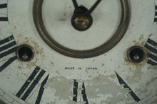 Load image into Gallery viewer, Antique Japanese Wall Clock – “M” Trade Mark – Wooden Schoolhouse Regulator Style – 23.5" Tall