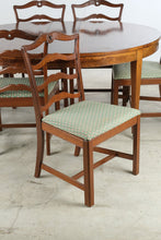 Load image into Gallery viewer, Antique Mahogany Round Extension Dining Table and 6 Chair Set with Four Leaves