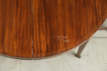 Load image into Gallery viewer, Antique Mahogany Round Extension Dining Table and 6 Chair Set with Four Leaves
