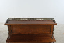 Load image into Gallery viewer, Antique Victorian-Style Wood Étagère Cabinet with Wire Grille Doors