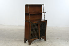 Load image into Gallery viewer, Antique Victorian-Style Wood Étagère Cabinet with Wire Grille Doors