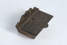 Load image into Gallery viewer, Antique 1864 Cast Iron Self-Closing Wall Match Safe – D.M. & Co.