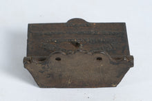 Load image into Gallery viewer, Antique 1864 Cast Iron Self-Closing Wall Match Safe – D.M. & Co.