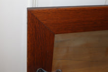 Load image into Gallery viewer, Antique Oak Mirror with Hanging Hooks – Unique & Functional
