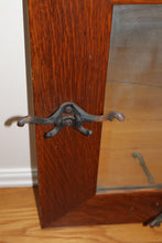 Load image into Gallery viewer, Antique Oak Mirror with Hanging Hooks – Unique & Functional