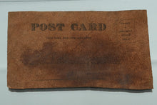 Load image into Gallery viewer, Antique Early 1900s Leather Postcard – “Cock-a-Doodle-Do / Any Old Dude’ll Do” Embossed Rooster & Lady Design