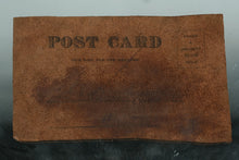 Load image into Gallery viewer, Antique Early 1900s Leather Postcard – “Cock-a-Doodle-Do / Any Old Dude’ll Do” Embossed Rooster & Lady Design