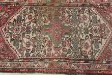 Load image into Gallery viewer, Antique Hand Knotted Persian Hamadan Rug 46 x 28 Tribal Wool Scatter Rug