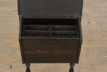 Load image into Gallery viewer, Antique Wooden Sewing Storage Cabinet Stand with Lift Lid and Interior Compartments
