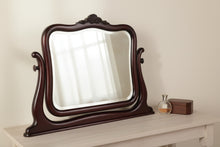 Load image into Gallery viewer, Antique Mahogany Vanity Tilting Mirror Tabletop Dresser Mirror 31x22