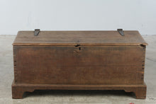 Load image into Gallery viewer, Antique Dovetailed Wood Blanket Chest Trunk
