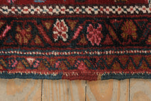 Load image into Gallery viewer, Antique Persian Runner Rug 25x68 Red Blue Tribal Medallion Wool