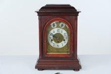 Load image into Gallery viewer, Antique German Junghans Westminster Chime Mantel Clock Wood Case 17 Inch Working