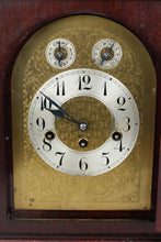 Load image into Gallery viewer, Antique German Junghans Westminster Chime Mantel Clock Wood Case 17 Inch Working