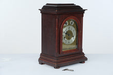 Load image into Gallery viewer, Antique German Junghans Westminster Chime Mantel Clock Wood Case 17 Inch Working