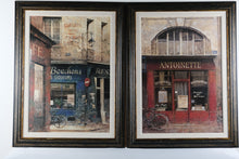 Load image into Gallery viewer, Chiu Tak Hak Paris Streetscape Framed Wall Art Prints Set of 2 Antoinette Bouchons