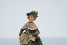 Load image into Gallery viewer, Vintage Anton Fischer Bavarian Schuhplattler Dirndl Dancers Wood Figurines Pair