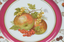 Load image into Gallery viewer, Winterling Decorative Plate – Apples & Berries – Pair – Pink & Gold Trim - Mix & Match Set