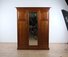 Load image into Gallery viewer, J.T. Smith & Co. English Walnut Hall Wardrobe Armoire with Mirror